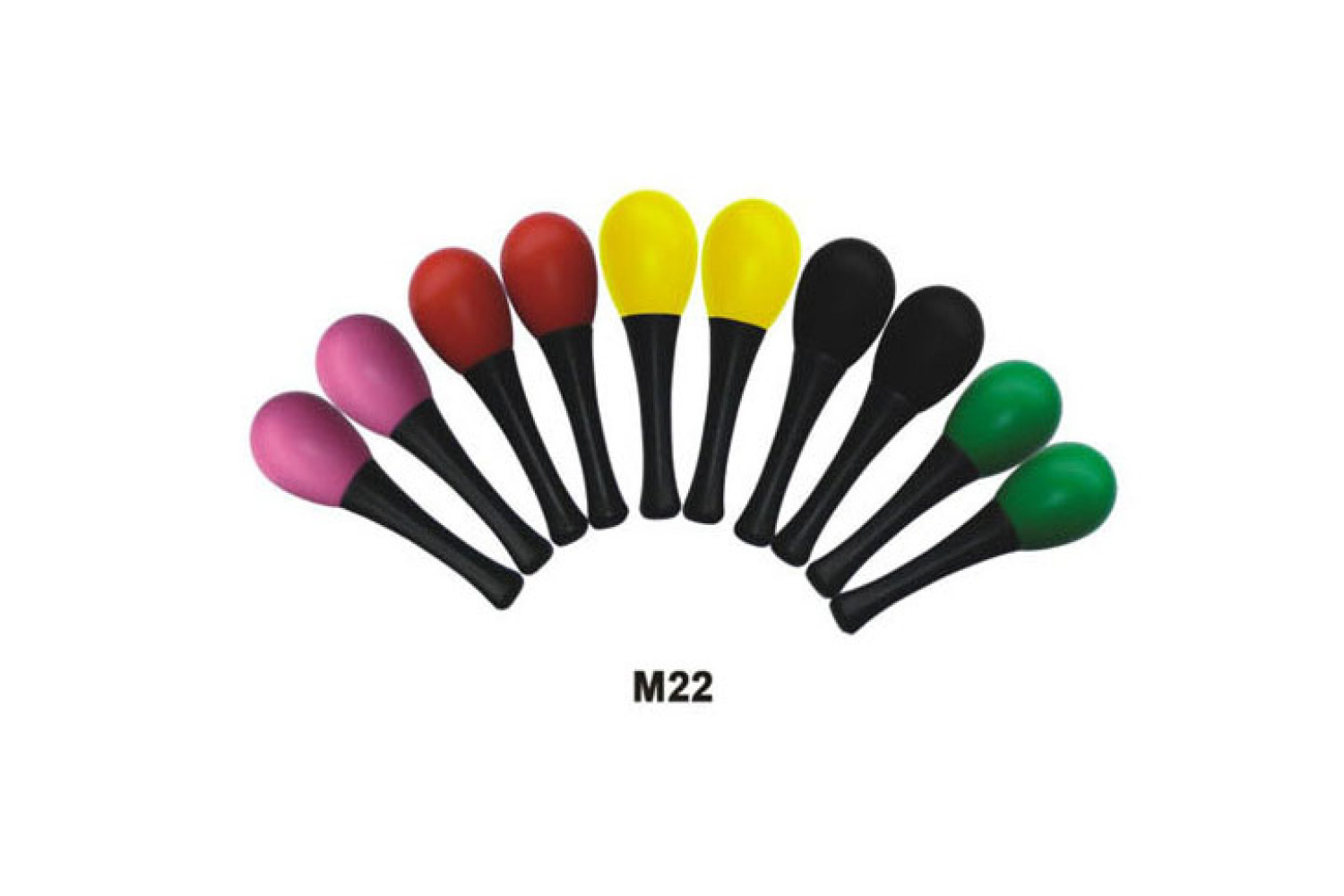 Маракас Fleet M22 - Пластиковые маракасы на ручке, диаметр 3.9см, длина 13см - фото 1