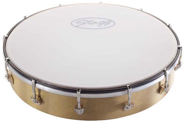 Тамбурин STAGG HAD-012W 12" настраиваемый пластиковый ручной барабан, пластиковый верх - фото 1