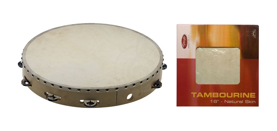 Тамбурин STAGG STA-1116 - 16" деревянный тамбурин с 1 рядом - фото 2