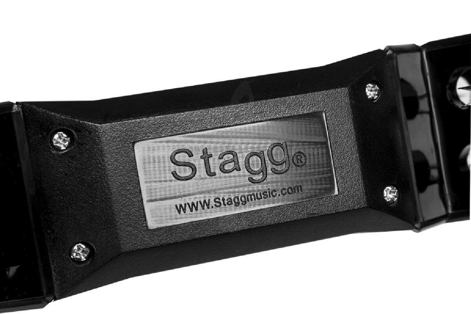 Тамбурин STAGG TAB-2 BK Полукруглый тамбурин с ручкой, 16 колокольчиков, цвет: черный (BK) - фото 4